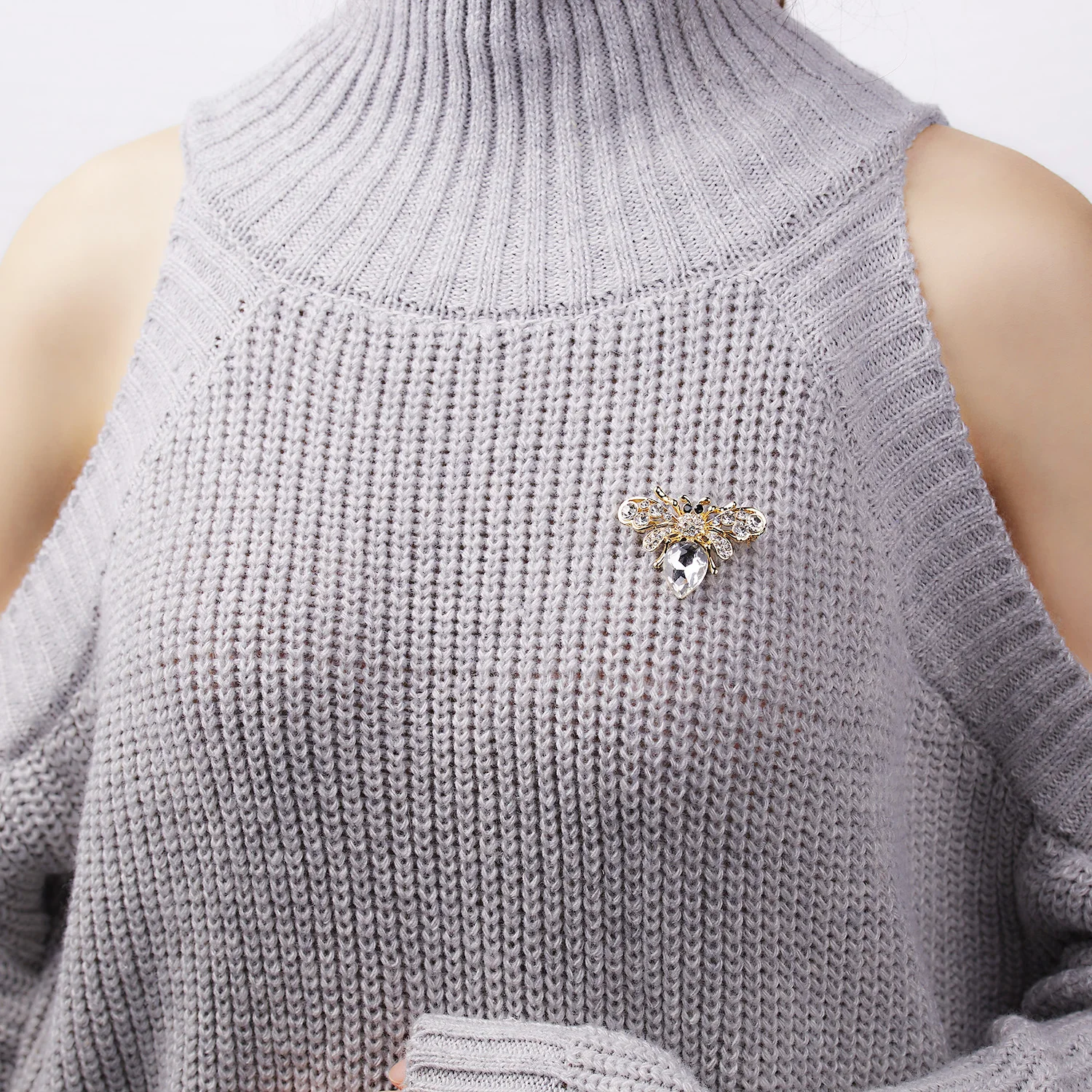 Rinhoo Zarte Kleine Biene Brosche Kristall Strass Insekt Ant Fliegen Bee Tier Honigbiene Emaille Pins Broach Nadel Abzeichen Geschenke – Detail 26