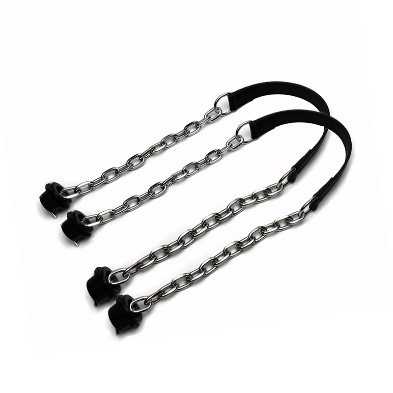 1 Pair 2pc 80cm Flat leather PU chain Handle Silver Aluminum Superfiber Handles handle for Obag O Bag Handbag accessories