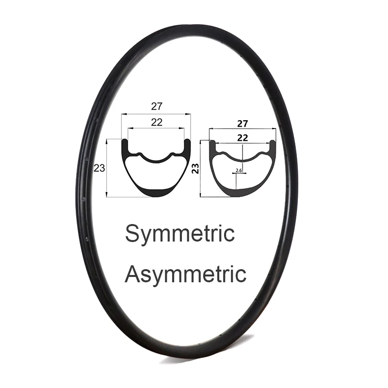 250g Flyweight XCM Race Bike Wheel Carbon 27mm Wide 23mm Deep 650b 27.5inch MTB Bicycle Disc Brake Tubeless Clincher Rims Offset