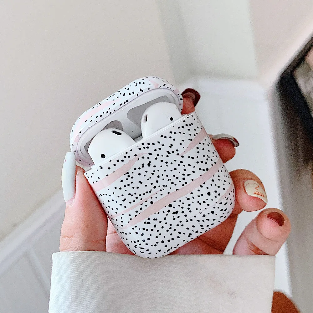 Чехол для наушников AirPods 2 1 Pro 2, жесткий ПК Dot Flower, Bluetooth, чехлы для беспроводной зарядки, аксессуары для Air Pods 3 funda