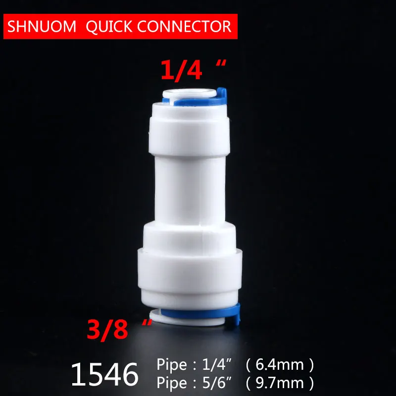 Filtr do wody System filtruje 1546 przez filtr do wody plastikową szybką rurę, złącze rury 1/4 „ skręcić w 3/8 ”, zmniejszając łącznik rurowy
