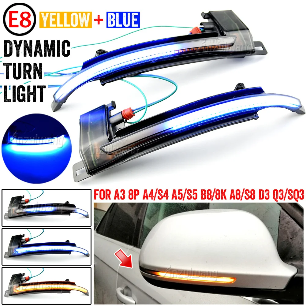 Dynamic Turn Signal LED for Audi A4 A5 B8.5 RS5 RS3 A3 8P Blinker RS4 sline S5 Sequential Side Mirror light 2013 2014 2015 2016