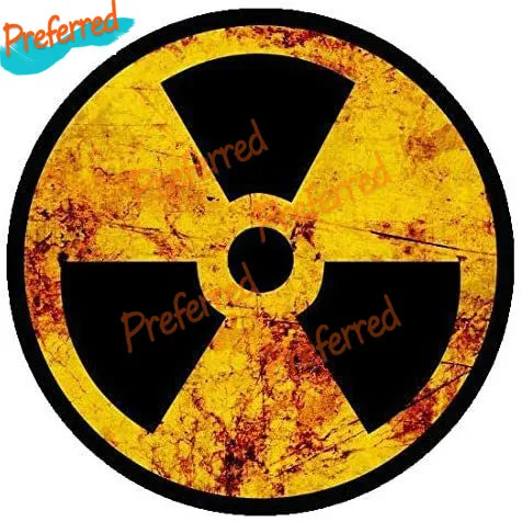 Warning Radioactive Nuclear Radiation Rustic Symbol Decal Motocross Racing Laptop Helmet Trunk Car Sticker Die Cutting