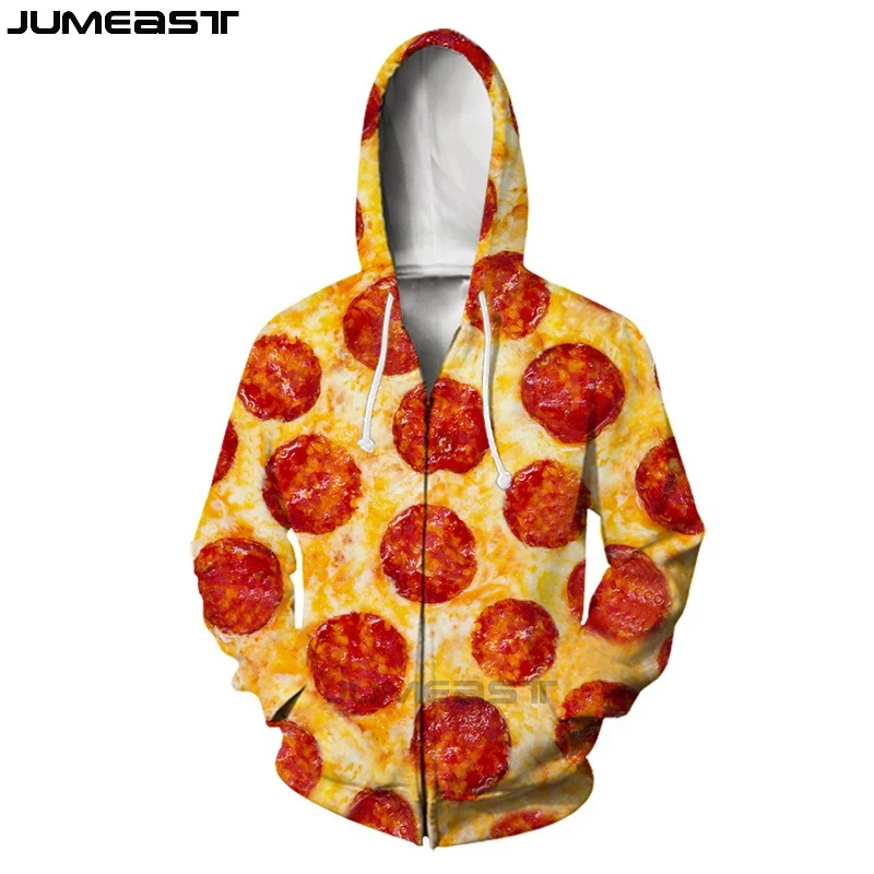 

Jumeast Men Women 3D Sweatshirts Food Oversized Coat Streetwear Harajuku Casual Jacket Pullover Fashion Spring Zipper Hoodies