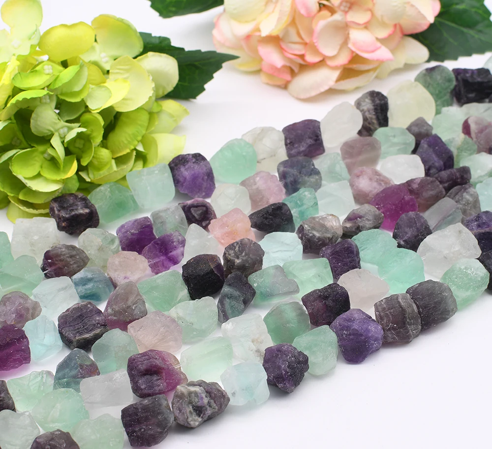 13-15x18-22mm Natural Colotful Fluorite Loose Spacer Beads Stone Beads For DIY Necklace Jewelry Making 15