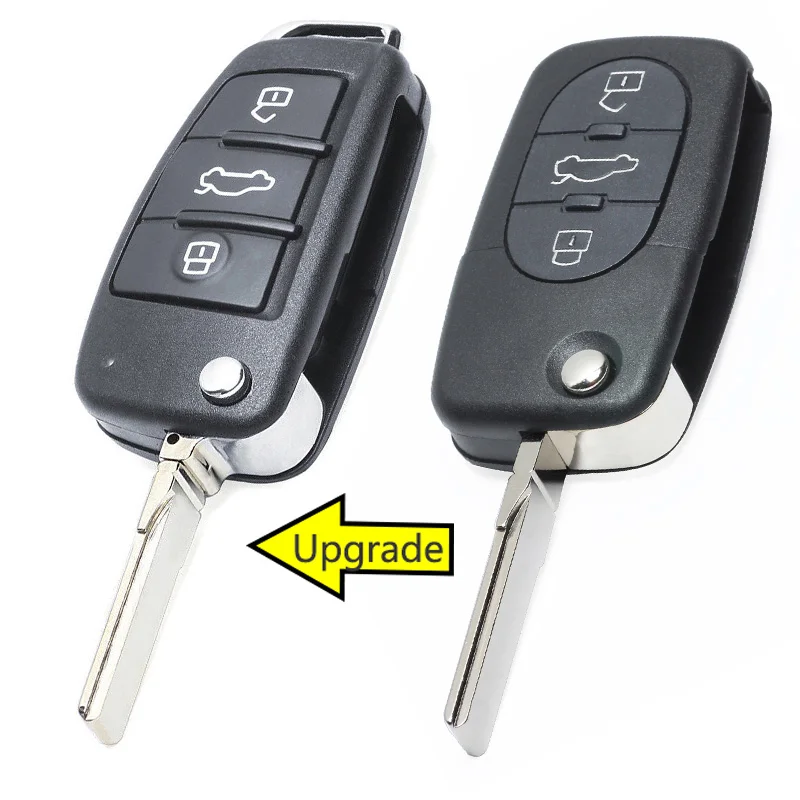 KEYECU 433MHz ID48 P/N: 4D0 837 231 A / K / N / R Flip 3 Button Remote Car Key Fob for Audi A3 A4 A6 A8 B5 RS4 RS6 TT Quattro