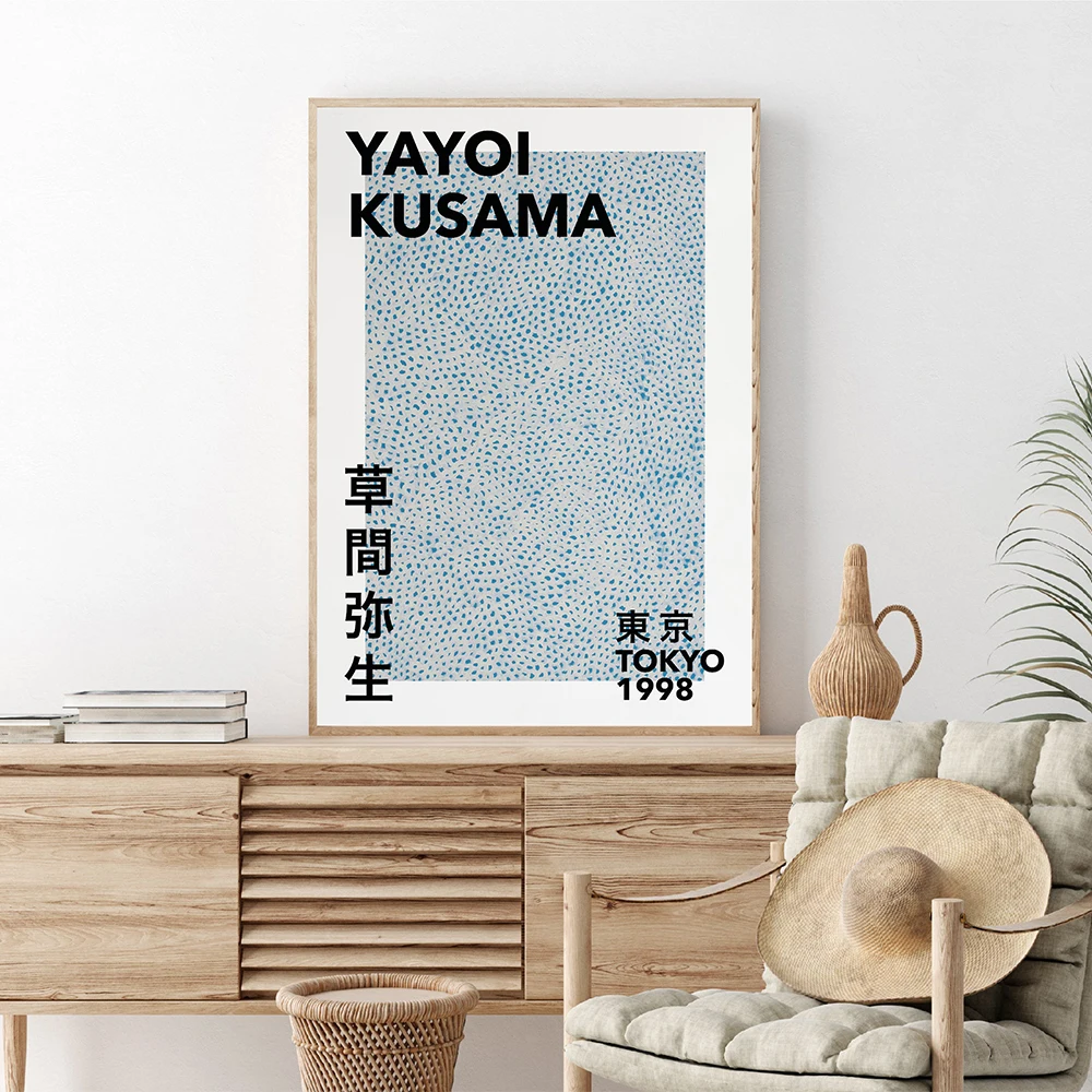 

Color Abstract Canvas Painting Yayoi Kusama Exhibition Poster Japanese Art Print Modern Wall Picture Living Bedroom Home Decor