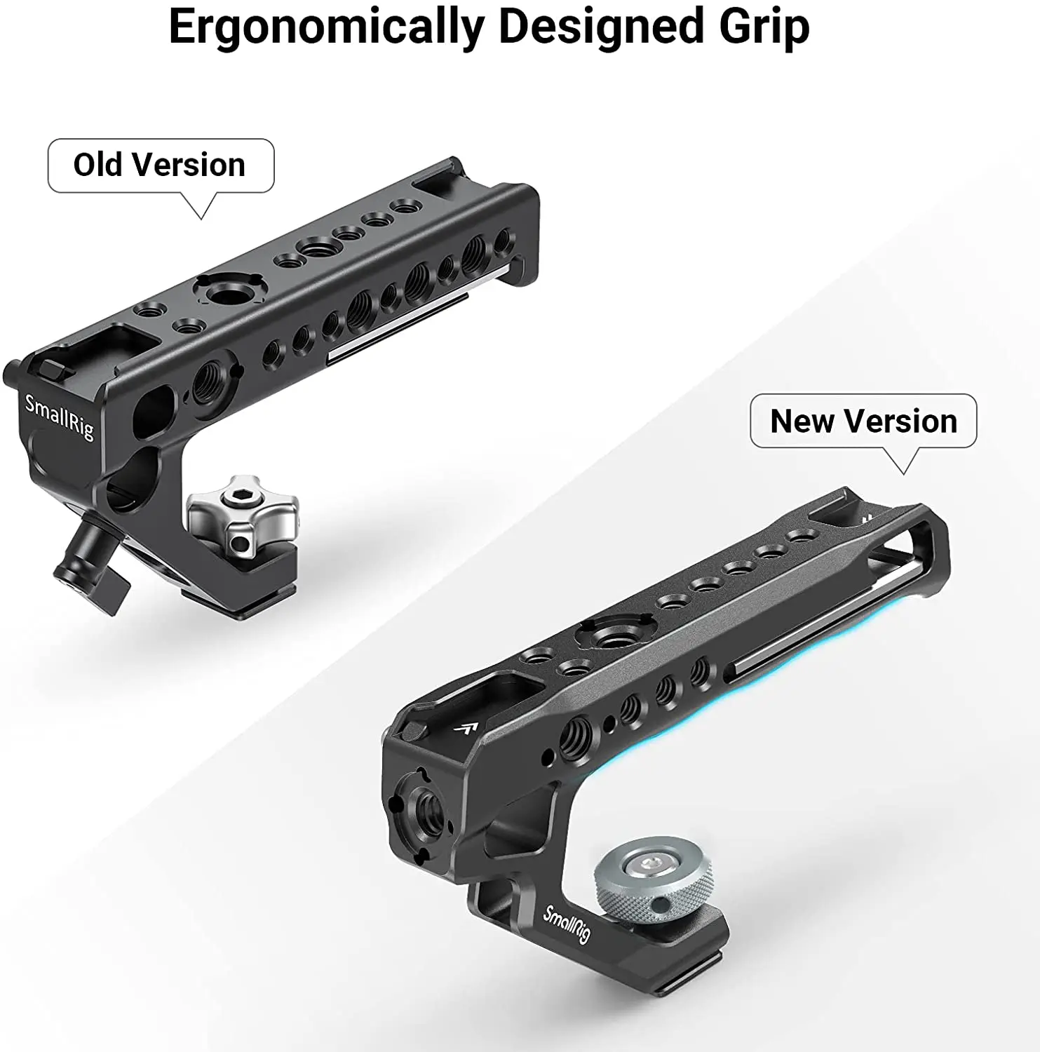 SmallRig 2165C Universal ARRI Locating Handle With 15mm Rod Clamp for DSLR Camera Cage with Microphone Shoe Mount