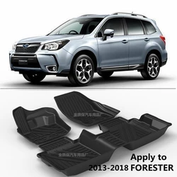 Use for 13-18 SUBARU Forester car carpet All-Weather car Floor foot Mat Trim to Fit For SUBARU Forester waterproof car floor mat