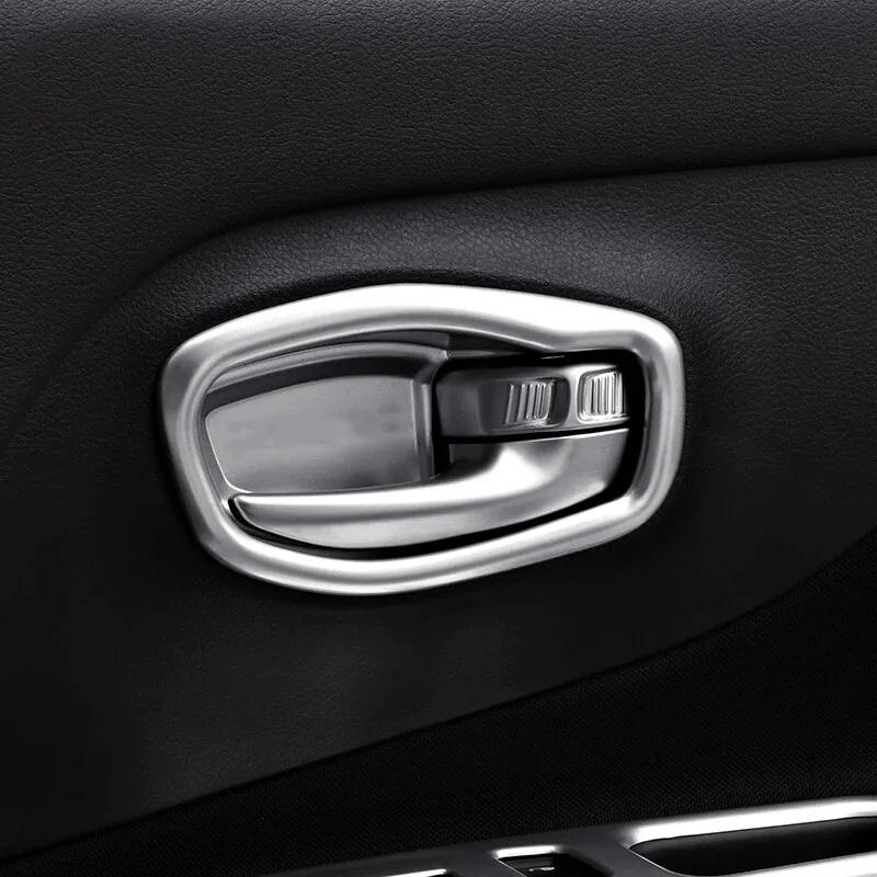 ABS Matte Car Interior Armrest Handle door bowl Cover Styling Accessories Stickers 2015 2016 2017 For Jeep Renegade