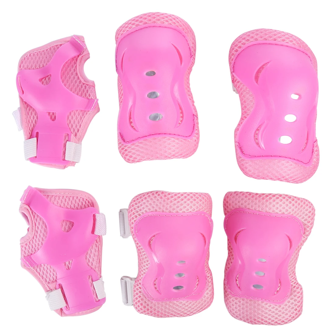 7Pcs Bicycle Helmet Ice Skates Balance Protect Gear Helmet Set for 5-13 Year-old Girls Skateboard Riding Cycling Bicycle Helmet