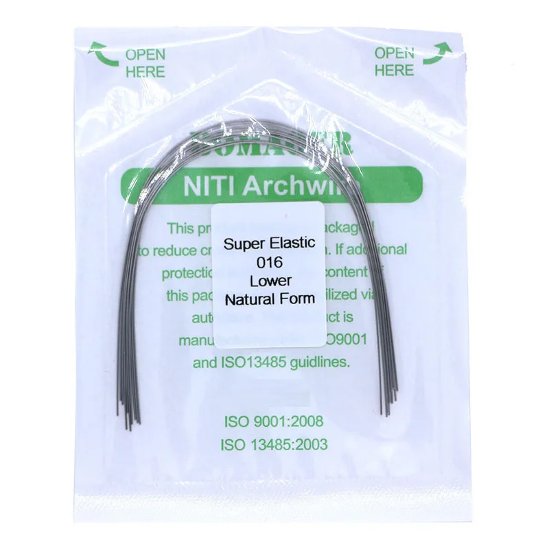 Dental Orthodontic Arches Niti Wire Super Elastic Natural Form Round Orthodontic Arc Dentistry Wire 1 Pack Dentist Materials