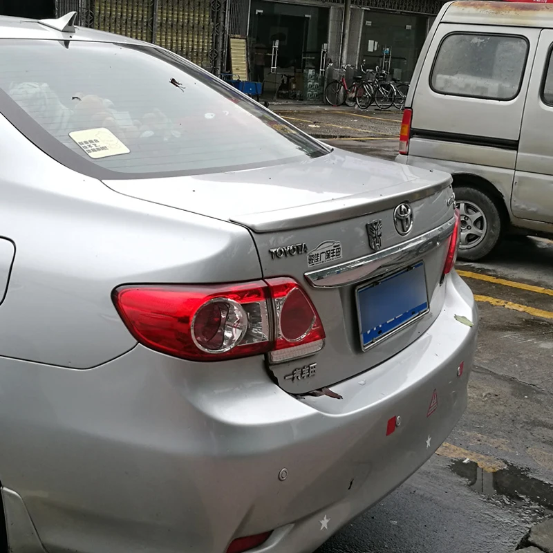 For Toyota Corolla 2008 2009 2010 2011 2012 2013 Car Decoration ABS Plastic Paint Painting Color Rear Trunk Spoiler