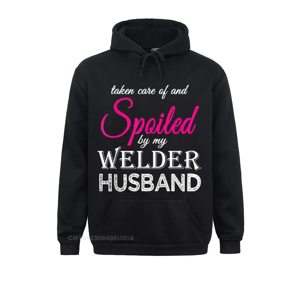 

Casual Hoodies Thanksgiving Day Designer Hoods Mens Sweatshirts Spoiled By My Welder Husband Welder's Wife Funny Anniversary