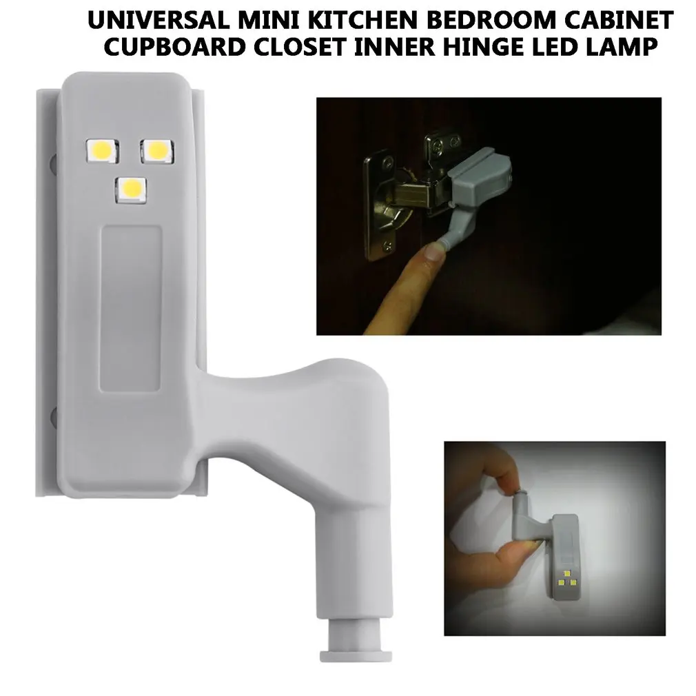 Universal Mini Size Kitchen Bedroom Cabinet Cupboard Closet Wardrobe Inner Hinge LED Sensor Light Lamp System
