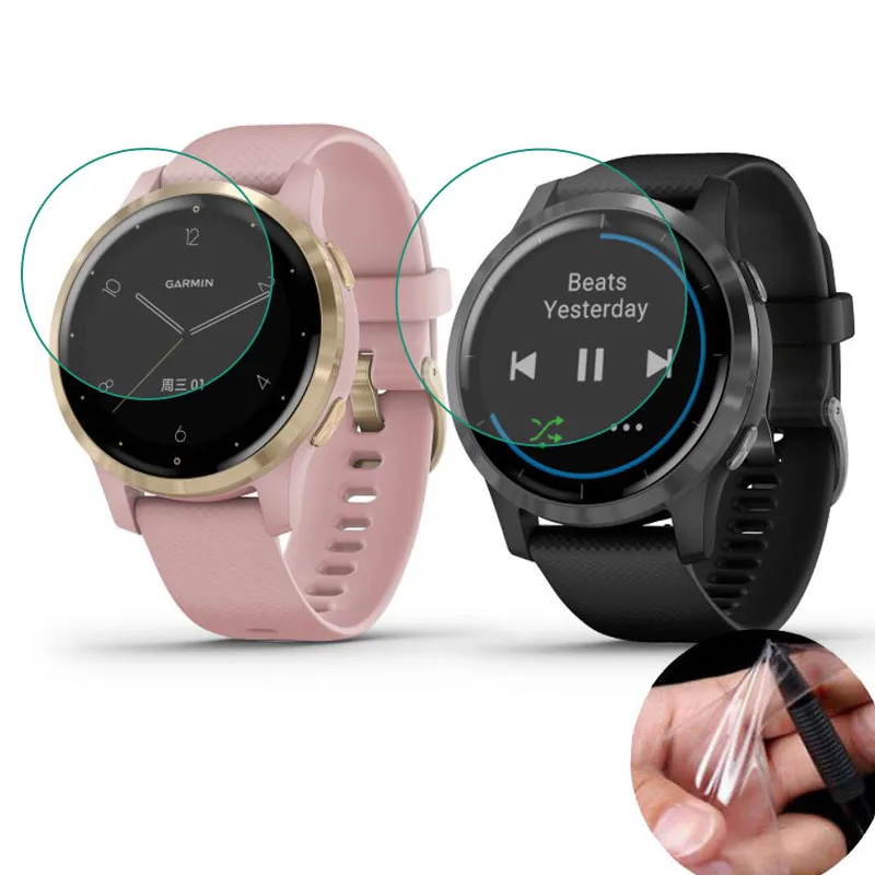 Mềm Mại Trong Suốt Bảo Vệ Bộ Phim Bảo Vệ Cho Garmin Vivoactive 4/4S GarminActive S Dây Vivoactive4 Tấm Bảo Vệ Màn Hình Cover (không Kính)