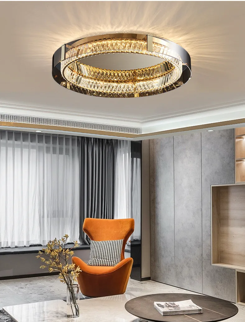 K9 Crystal LED Dimmable Ceiling Lamp Steel Body Mounted
