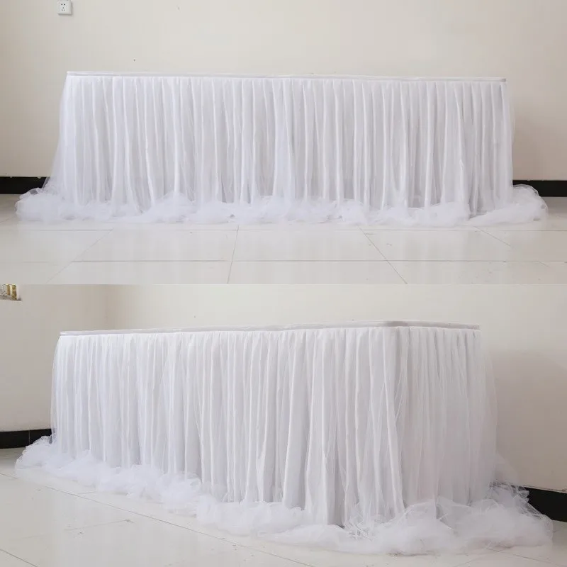 Tulle Tutu Table Skirt for Party Wedding Home Decoration Birthday Party / Baby Shower Table Skirt