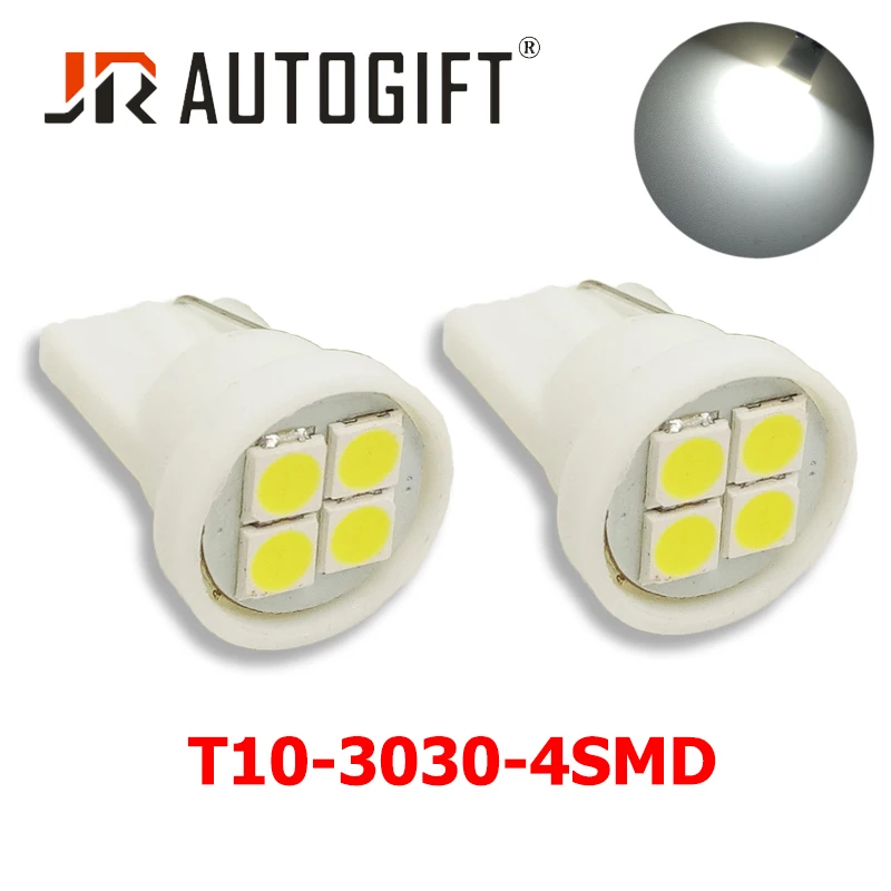 10Pcs 3030 4 SMD T10 W5W 194 LED Car dome Lights Auto Clearance Reading Lamp Vehicle Door Bulbs Accessories 12V 24V Car Styling