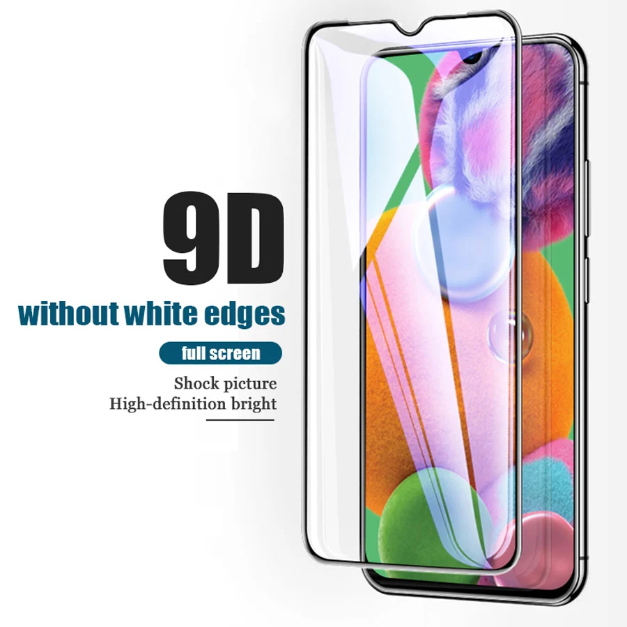 9D Tempered Glass for Galaxy A71 A21S A31 A41 A42 A11 A12 A01 A02S 3pcs Full Cover Mobile Phone Class for Samsung A51 A50 A70