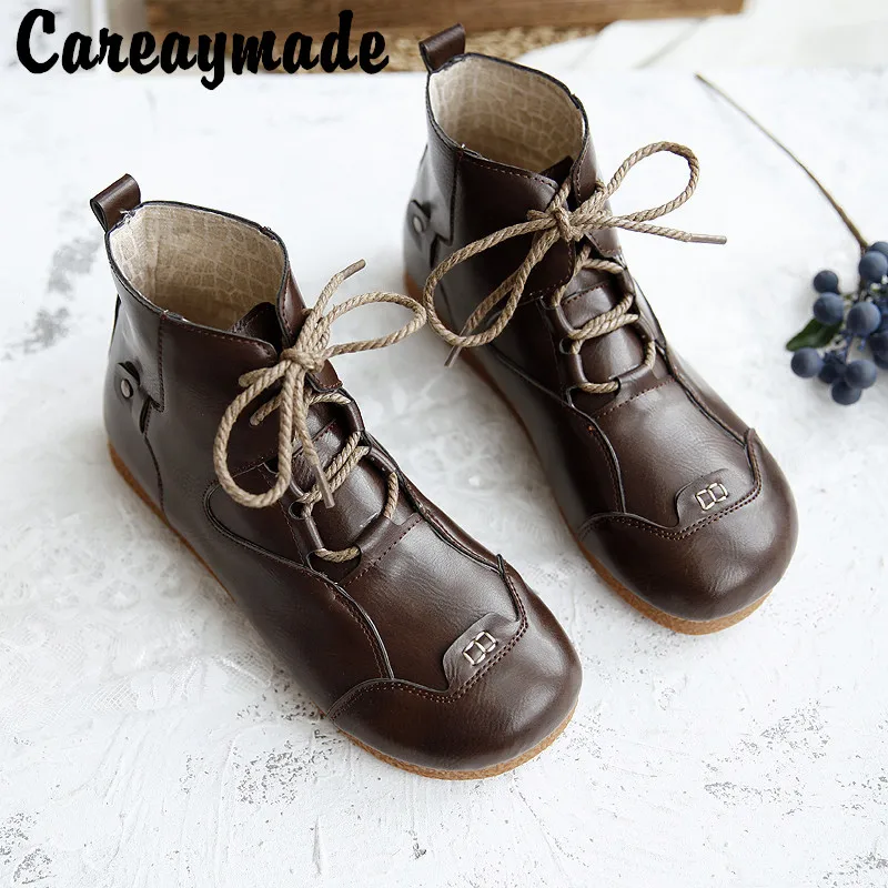 

Careaymade-Retro women's boots literary boots college style short boots Department casual boots fashion women's shoes