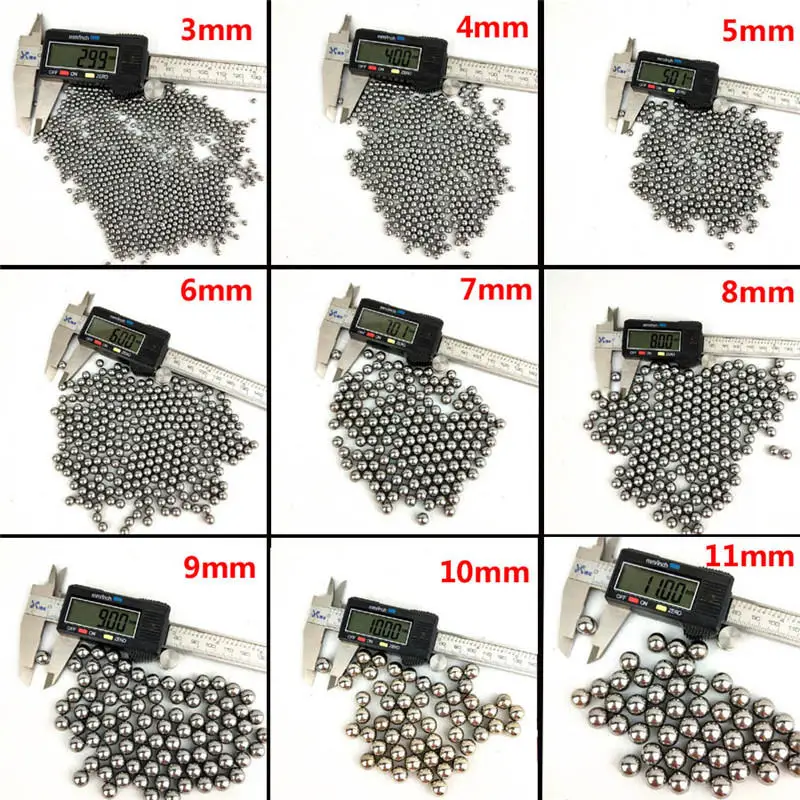 500pcs/Lot 4mm -12mm Steel Balls For Bike Slingshot Hunting High-carbon Steel Slingshot Balls Slingshot Hitting Ammos BB Balls