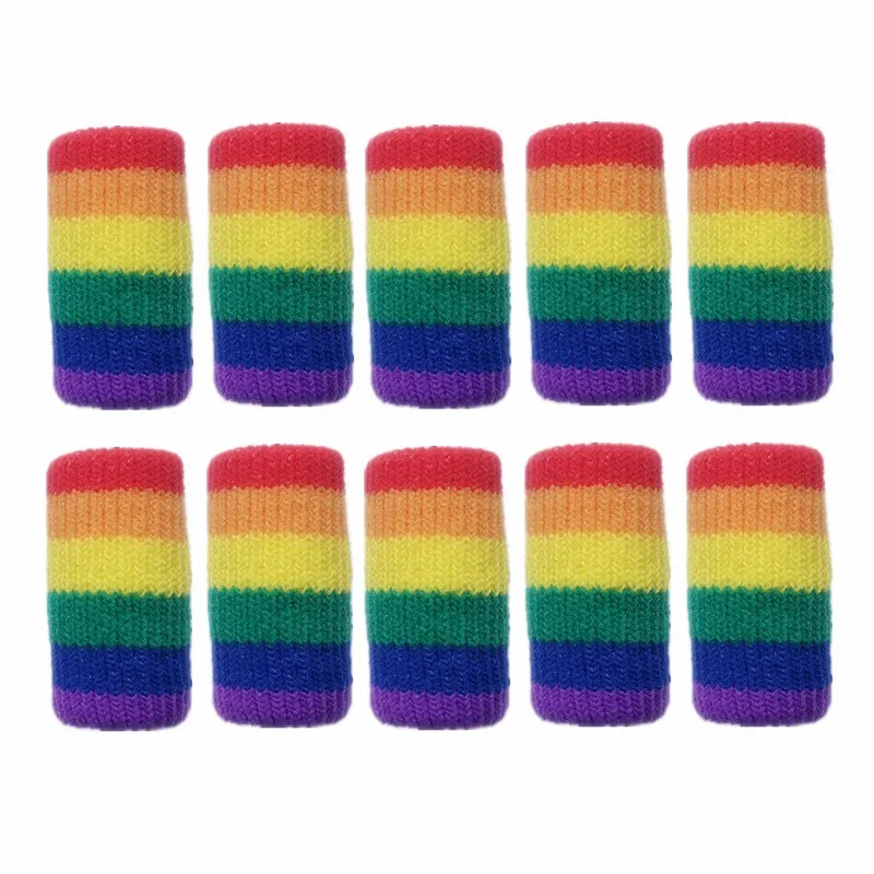 2 Pieces LGBT Rainbow Finger Protector 6 Colors Exercise Finger pads Asexual Pansexual Pride Friendship Gift