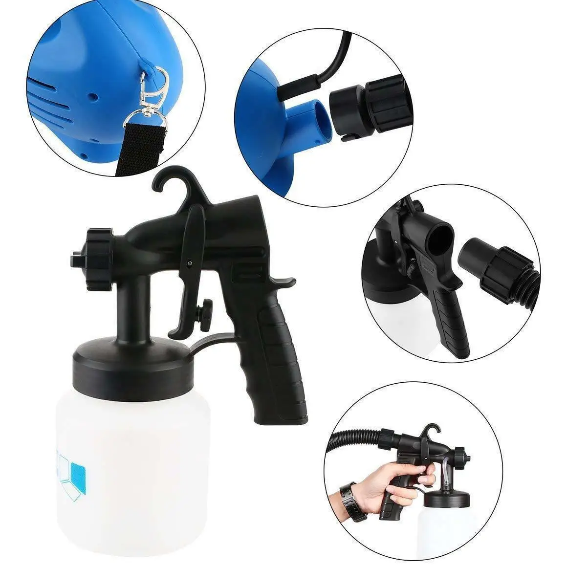 Multifunction 650W 800ML Airbrush with Compressor Airless Paint Sprayer HVLP Electric Spray Guns For Painting Wall Furnature