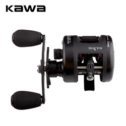 KAWA Fishing Reel Cast Drum Wheel Bait Casting Reel Max Drag 6kg 9+1 Bearings Aluminum Alloy Spool Sea Fishing Reel