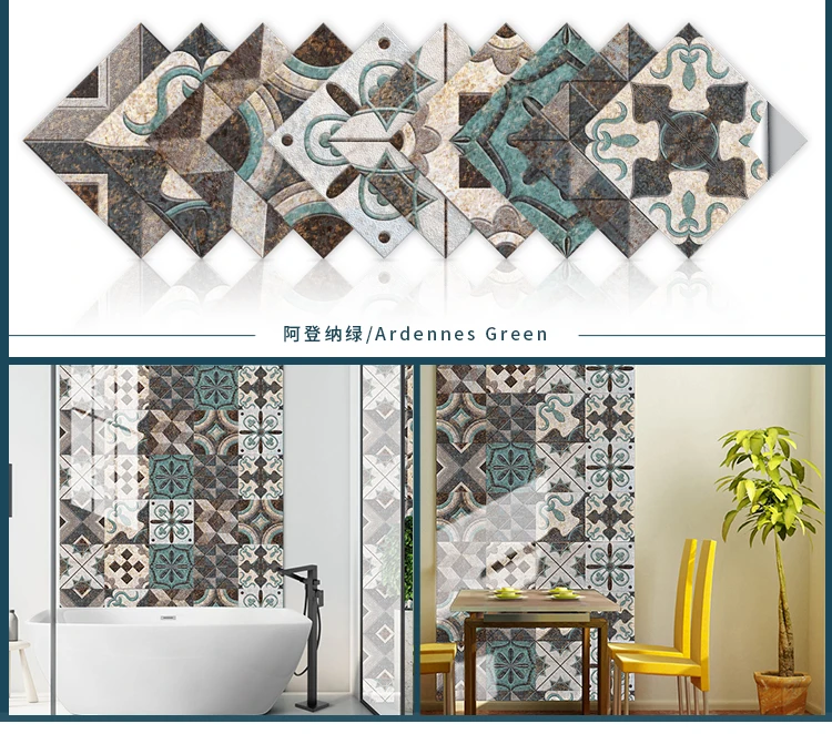 10 stücke Kristall Mandala selbst klebende PVC-Wanda uf kleber schälen und kleben wasserdichte Küche Bad Tapete Wohnzimmer Wand dekoration – Detail 23