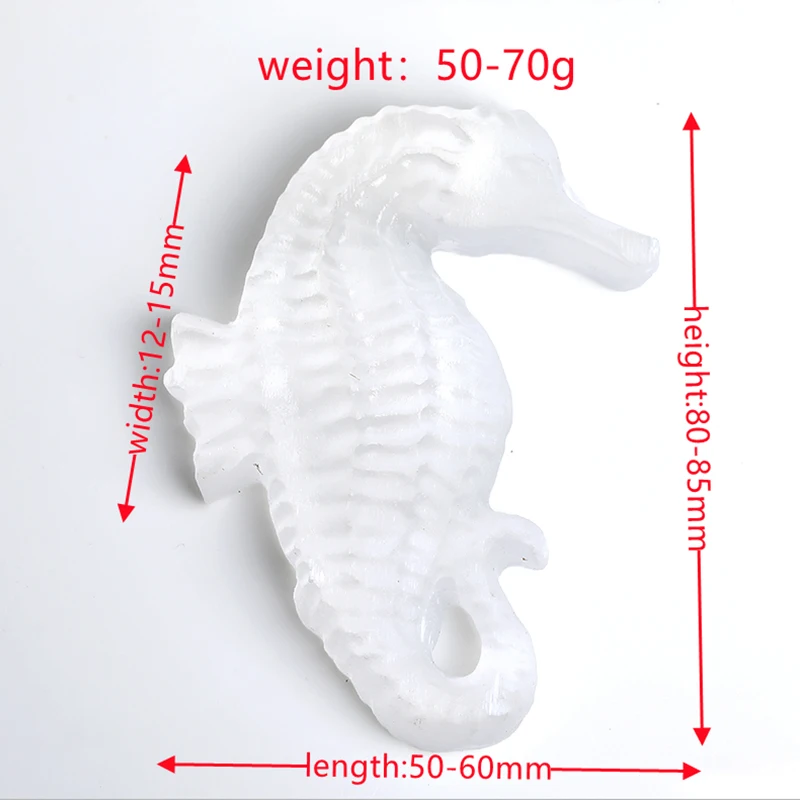 1PC Sea Horse Figurine Natural Selenite Gypsum Handmade Animal Reiki Gypsum Healing Crystal Ore Ornaments Crafts Home Decor Gift