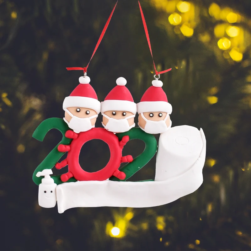 Christmas decoration supplies masks Christmas snowman brothers ornaments Christmas tree scene layout dress up creative pendant