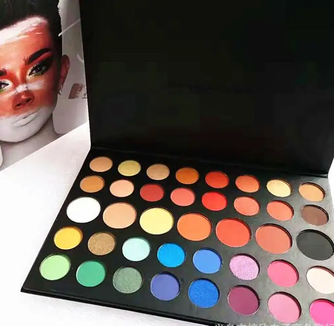 palette james charles  Nude Shimmer Eyeshadow Palette Nautral Waterproof Glitter Pigment Eye Shadow Cosmetic Makeup Pallete