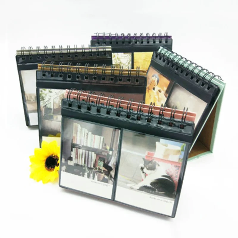 3 inch 68 pocket photo album mini photo album in shell photo album customized 3 inch desk calendar brand clip