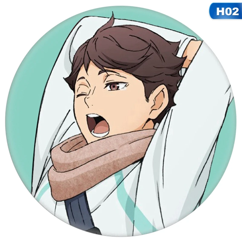 Cartoon Cosplay Badges Brooch Pins Anime Volleyball Button Badge Collection Gift for Backpacks Clothes Decor