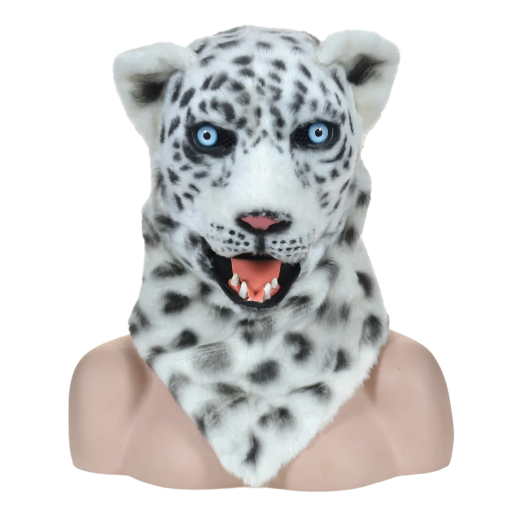 

HuiTai Snow leopard moving mouth mask in Halloween, carnivals, and party for fun and celebration