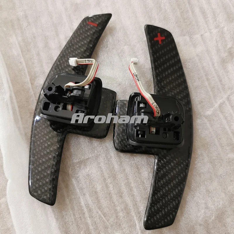 Carbon Fiber Shift Paddles For Audi Quattro RS Q3 Q5 Q7 S3 S5 SQ5 SQ7 R8 A3 A4 A5 TT TTS Car Steering Wheel Paddles Extend DSG