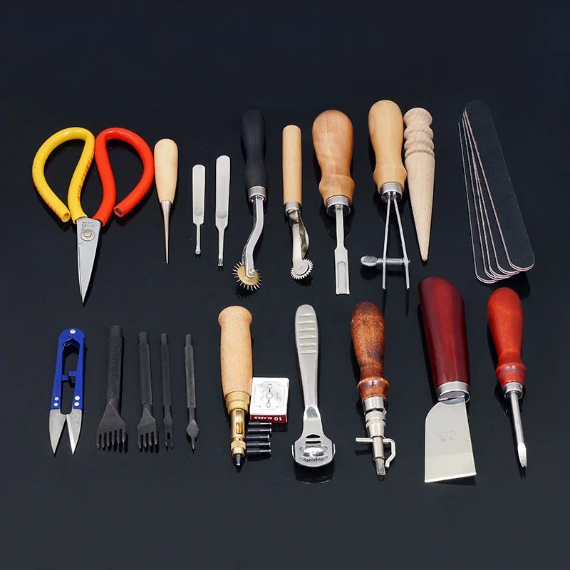 

18Pcs/Set DIY Craft Tools Manual Leather Goods Hand Sewing Suit Set Art Beginner's Kit Leathercraft Professional Handicraft NEW