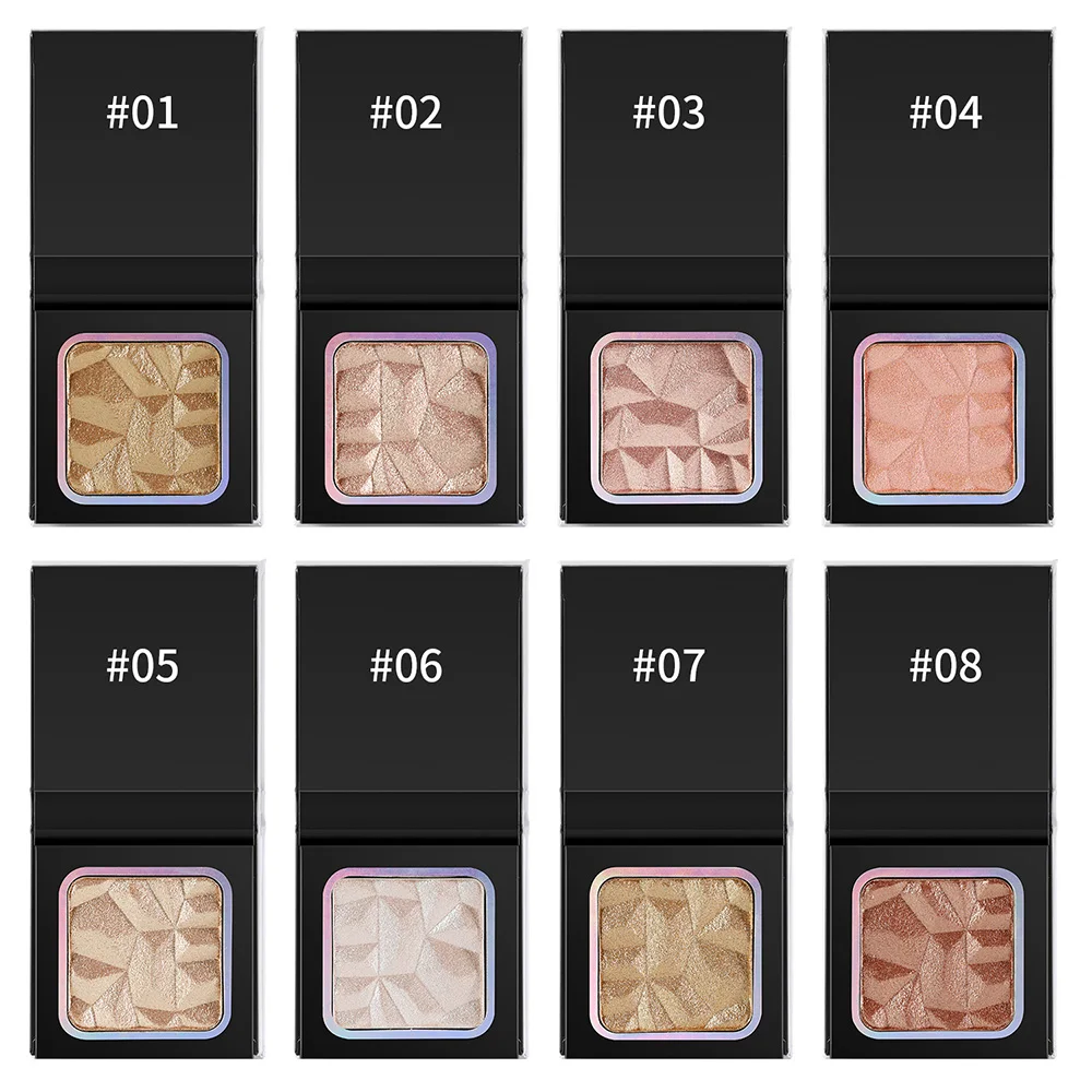 

50PCS Glow Highlight Palette Private Label Makeup Highlighter Palette Wholesale Bulk Cosmetics Face Highlighters Bronzer