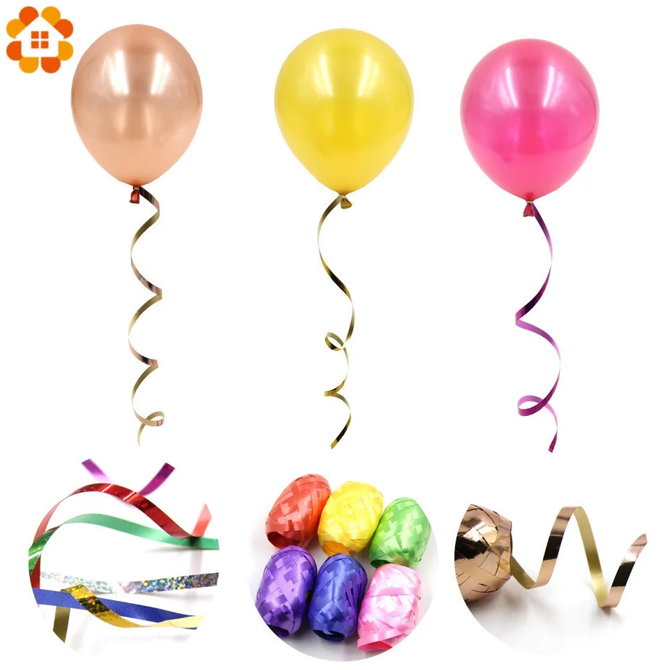 1Pack 5mm*10m Balloon Rope Foil Balloon Laser Ribbon For Air Balloon Wrapping Tap Home Wedding Birthday Party Decoration