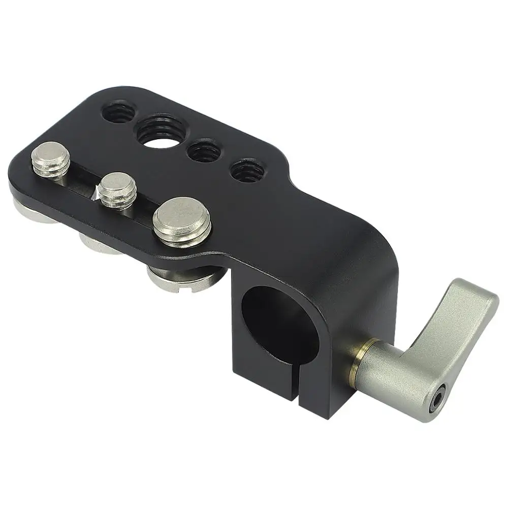 Haoge VA-PC01 متعددة الوظائف 15 مللي متر قضيب المشبك جبل مع لوحة و 1/4 "3/8" المسمار للكاميرا DSLR تلاعب