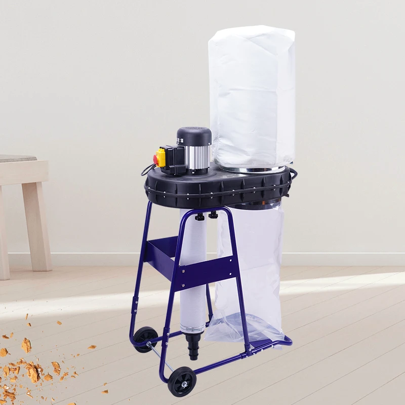 220V 750W Industrial Bag Dust Collector Woodworking Cleaner Dust Collecting Equipment Movable Vacuum Dust Separator Extractor