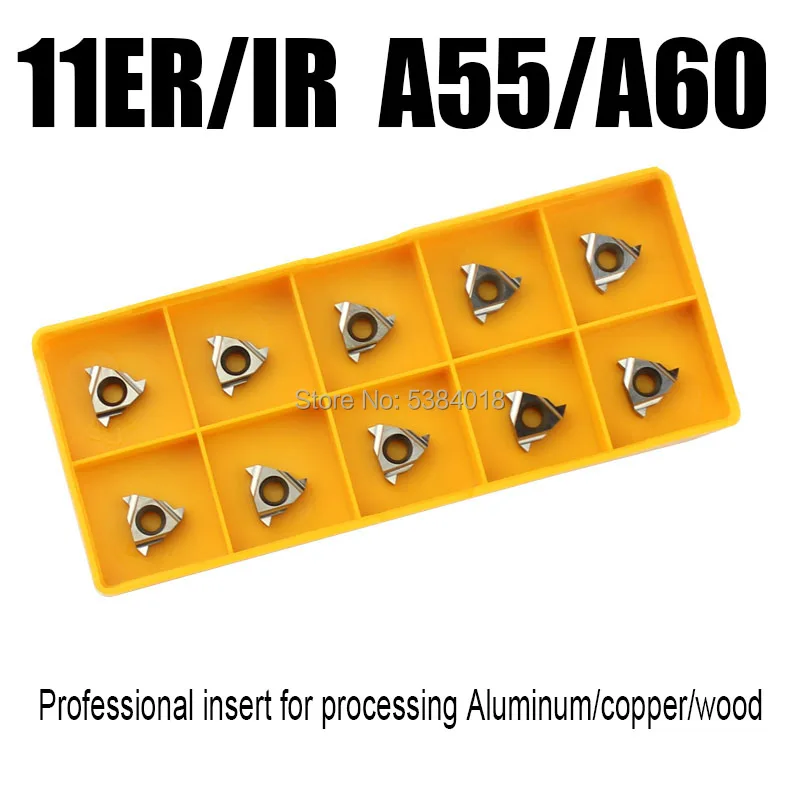 11ER/IR A55 A60 Thread turning tool carbid insert Lathe turning tools specialize in Aluminum copper wood other size contact us