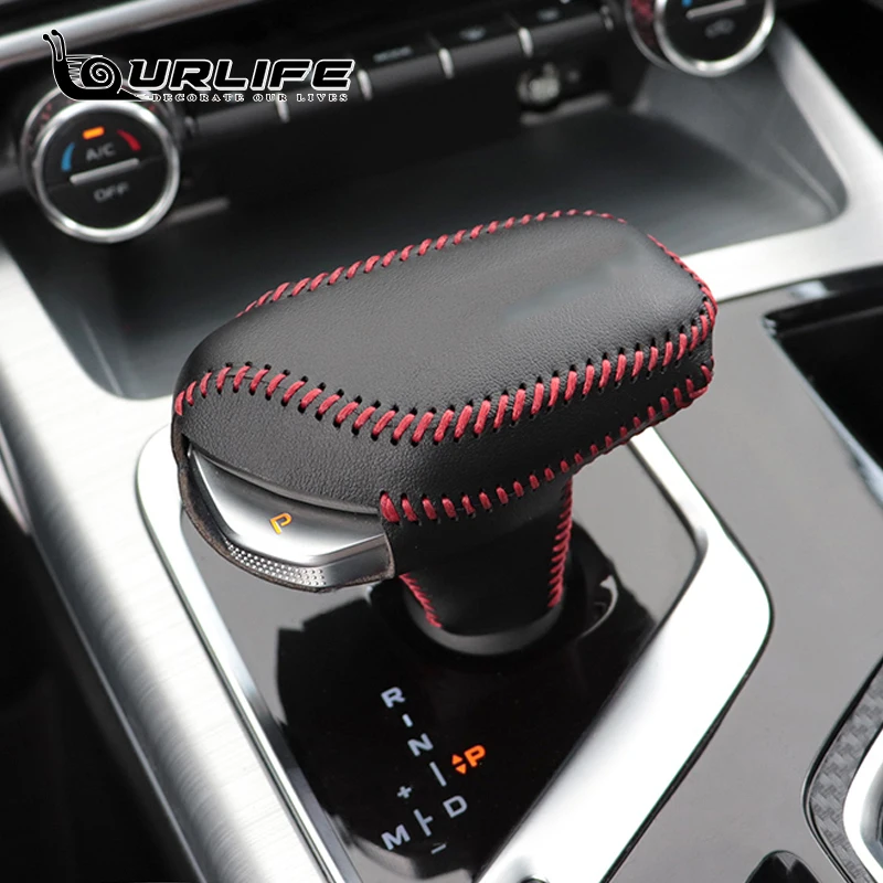 Leather Gear Shift Head Cover Interior Decoration Accessories Car Styling For Geely Xingyue Tugella FY11 2019 2020 2021