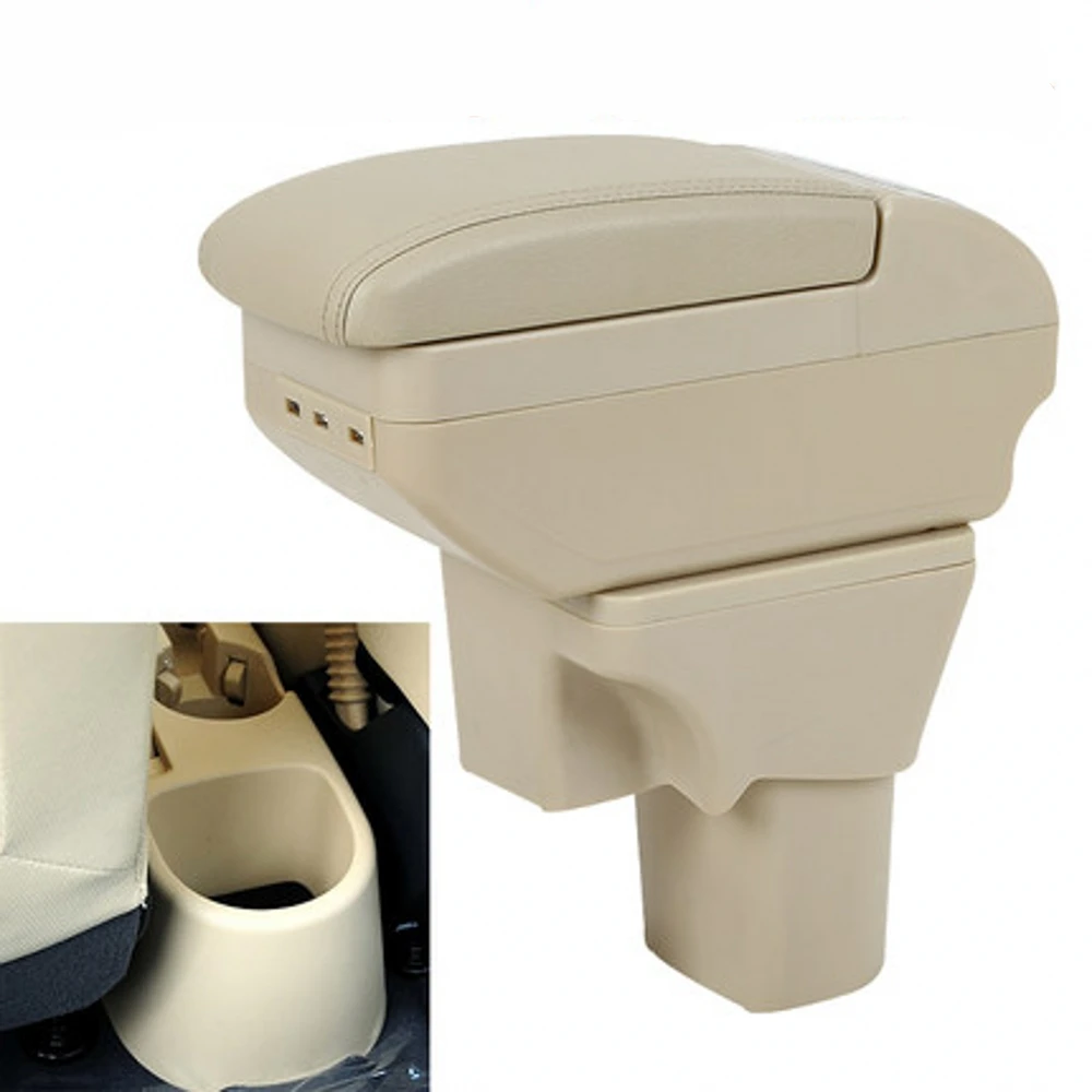 For Hyundai Accent Car Armrest Box Retrofit Parts Elbow Rest Central Console Storage Accessories Interior with USB LED