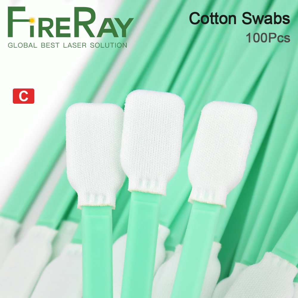 FireRay 100 قطعة أعواد قطنية غير منسوجة مقاس 70 مللي متر 100 مللي متر 125 مللي متر 162 مللي متر مقاومة للغبار لعدسات التركيز النظيفة والنوافذ الواقية