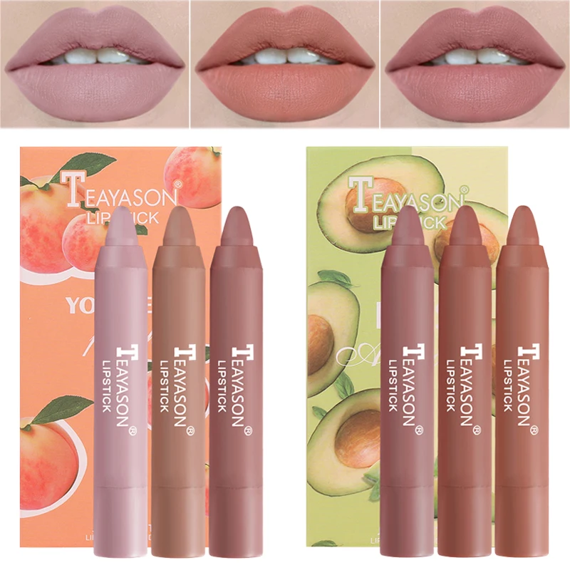 3 Cái/bộ Velvet Matte Son Môi Bộ Bền Gợi Cảm Màu Đỏ Son Dưỡng Môi Tint Bút Chống Nước Trang Điểm Mỹ Phẩm Khoáng Sắc Tố Batom