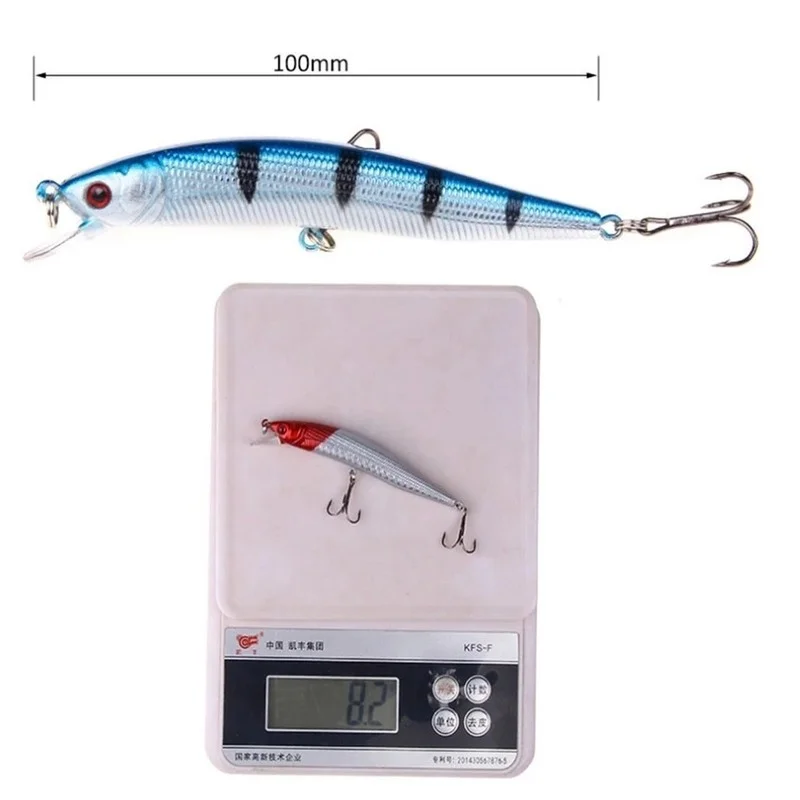 Iscas de pesca flutuantes wobbler, iscas artificiais duras para pesca, crankbait, pesca de carpas, equipamento de pesca, 8.2g, 10cm, 1 peça