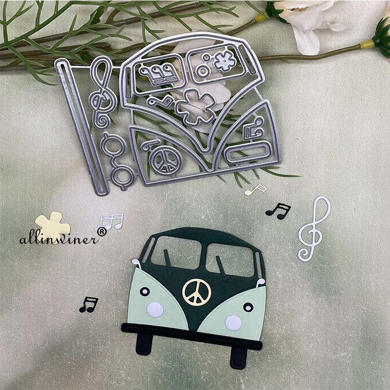 New Bus car decoration Metal Cutting Dies Stencils For DIY Scrapbooking Decorative Embossing Handcraft Die Cutting Template