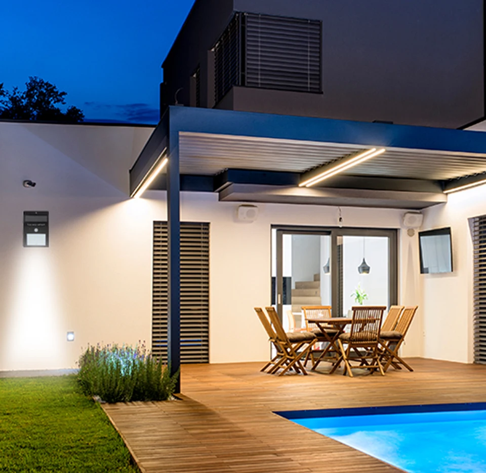 20LED Sunlight control PIR Motion Sensor Solar Energy Street light Yard Path Home Garden Solar Power lamp Wall Light